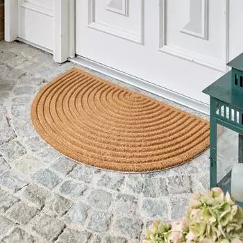 Astra Kokosfu&szlig;matte Streifen 60x90cm Halbkreis