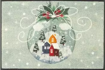 Wash+Dry Snow Globe Fußmatte 50x75cm, innen/außen, waschbar, bunt (073393)