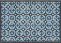 Turtle Mat Fu&szlig;matte "Parterre Blue" rechteckig 9 mm H&ouml;he