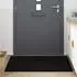 vidaXL Fußmatte Teddystoff schwarz 80x120cm