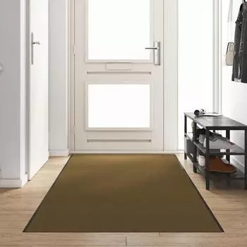 vidaXL Fu&szlig;matte braun und schwarz 120x350cm Polyamid und PVC (4100735)