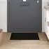 vidaXL Fußmatte Teddystoff schwarz 60x80cm