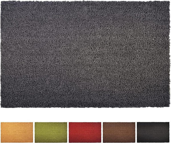 Floordirekt Fußmatte Kokos Grau 24 mm 50x80 cm