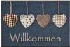Wash+Dry Fußmatte Cottage Hearts blau/braun-beige 50x75 cm