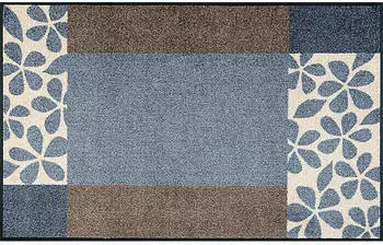 Wash+Dry Fu&szlig;matte grau/braun-beige/blau 75x120 cm
