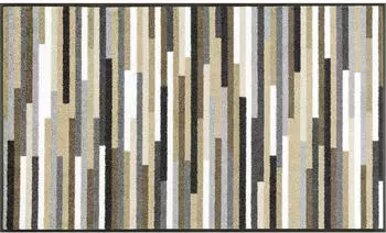 Wash+Dry Schmutzfangmatte Mikado Stripes nature 75 x 120 cm beige/ schwarz/ grau/ braun/ wei&szlig;