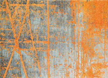 Wash+Dry Schmutzfangmatte Rustic 170 x 240 cm grau/ orange
