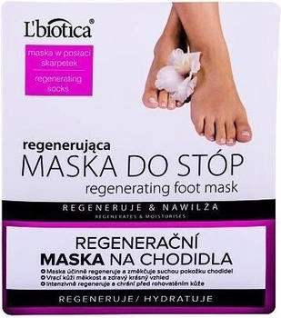 L'Biotica Regenerierende Maske für die Füße in Sockenform (32 ml)