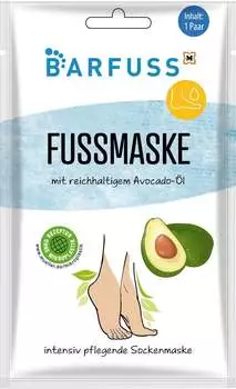 Barfuss Fussmaske mit Avocado-Öl