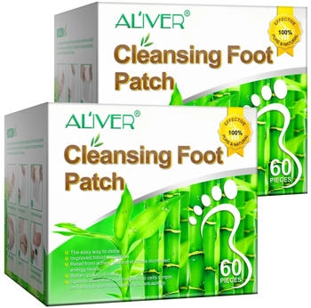 Aliver Fußpflaster Detox mit Bambusessig und Ingwer Extrakt 2x60 St Körperpflege