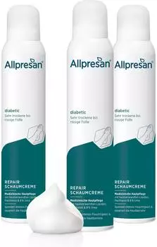 Allpresan diabetic Intensiv + Repair Schaum-Creme mit Urea 3x200ml