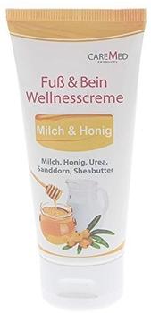 CareMed Fuß & Bein Wellnesscreme Milch & Honig (150ml)