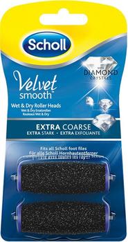 Scholl Velvet Smooth Wet & Dry Ersatzrollen Diamond Extra Stark (2 Stk.)