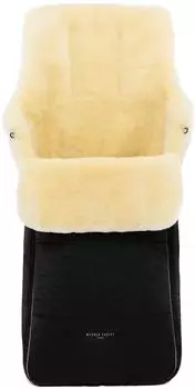 Christ AROSA Lammfellfußsack schwarz sport