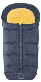 Heitmann Felle Fußsack Komfort 2-in-1 blau-meliert