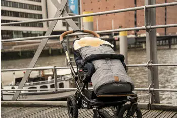 Heitmann Felle Premium Fußsack grau-meliert