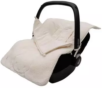 Jollein Fu&szlig;sack Miffy Teddy Gruppe 0+ 3/5-Punkt-Gurt, oatmeal (025-811-68042)