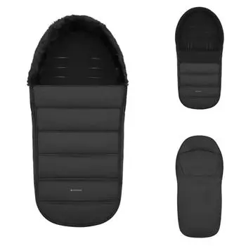 KIKKABOO Urban Fu&szlig;sack f&uuml;r Kinderwagen, schwarz, Steppdesign (31108040165)