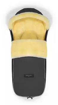 Werner Christ Baby LADIS Lammfell-Fußsack für Reisebuggys, grau (Stone)