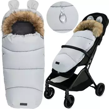 Momi Cozy Universal-Fu&szlig;sack Kinderwagen Fleece grau (AKCE00034)