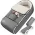 Monzana Kinderwagen-Winterfußsack mit Handwärmer, wasserabweisend, grau (997754)