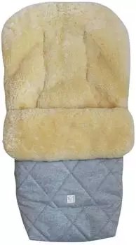 Kaiser COOSY Lammfell-Fu&szlig;sack, light grey melange