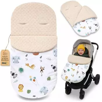 Totsy Baby Winterfußsack Kinderwagen/Buggy Minky 90x45cm (Safari)