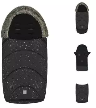 KIKKABOO Trendy Fu&szlig;sack f&uuml;r Kinderwagen, schwarz (31108040161)
