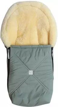 Kaiser Emmy Lammfell-Fußsack für Babyschalen, salbei green, 80x37cm