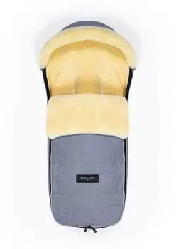 Werner Christ Baby Lammfell-Fußsack Ladis für Reisebuggys, blau-meliert (LADIS)