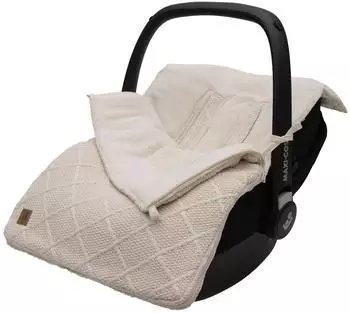 Jollein Fußsack Check Knit Gruppe 0+ oatmeal (025-811-68038)