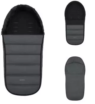 KIKKABOO Fu&szlig;sack Urban f&uuml;r Kinderwagen, Steppdesign, grau