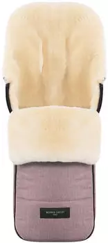 Werner Christ Baby Lammfell-Fu&szlig;sack Flims rose