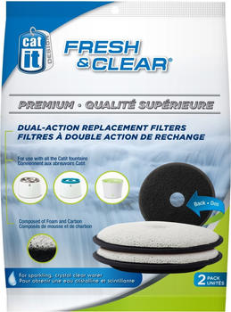 Catit Fresh & Clear Premium Doppelfunktions-Ersatzfilter 2 Stück