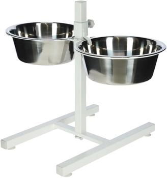 Kerbl verstellbarer Hundenapf inkl. N&auml;pfe 2x1800 ml wei&szlig; (80530)
