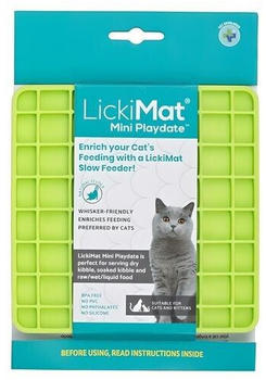 LickiMat Mini Playdate Cat green