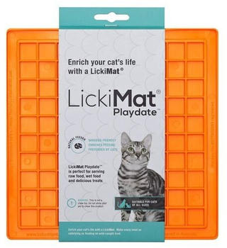 LickiMat Playdate Cat orange