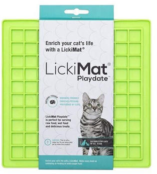 LickiMat Playdate Cat green