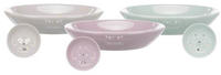 TRIXIE 25128 Junior Napf, flach, Keramik, 0,2 l/&oslash; 14 cm,, sortiert (lila, grey,