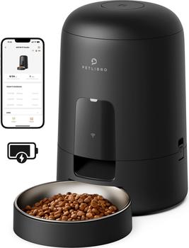 Petlibro Futterautomat für Katze +APP Kabellos 2,4G WiFi-fähig schwarz