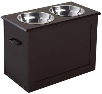 Pawhut Futternapf braun MDF B/H/L: ca. 60x41x30 cm (D08-021CF)