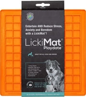 Playdate Schleckmatte Orange - Gr&ouml;&szlig;e S - LickiMat