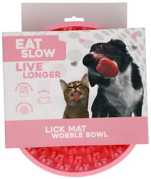Holland Animal Care Eat Slow Live Longer Anti-Schlingnapf Wobble rosa Durchmesser: 17 cm