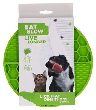 Holland Animal Care Eat Slow Live Longer runde Leckmatte mit tiefen Fächern grün
