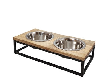 Nobby Napfständer Elegant Diner inkl. 2 Näpfen 56 x 28 X 17 cm 2 x ca. 2800 ml
