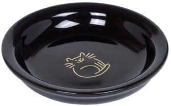 Nobby Katzen Keramik Milchschale Golden Cat schwarz &Oslash; 14,0 x 2,0 cm 0,1 l