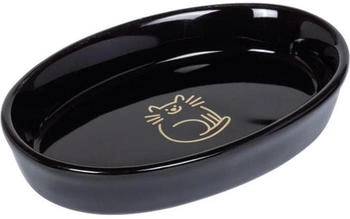 Nobby Katzen Keramik Schale oval Golden Cat schwarz 17 x 11 x 2,5 cm 0,12 l