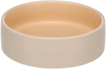Flamingo Hundenapf Keramik - hundenapf kleine Hunde - 200ml - spülmaschinengeeignet - rund beige & orange