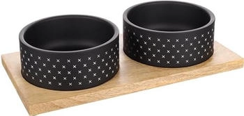 Flamingo FUTTERNAPF Duo Dinner Nervo SCHWARZ Durchmesser 15,5CM 2x840ML