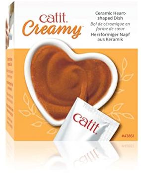 Catit Zubehör für die Fütterung Herz Creamy.